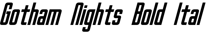 `Gotham Nights Bold Italic` Preview