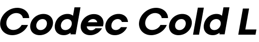 `Codec Cold Logo Italic` Preview