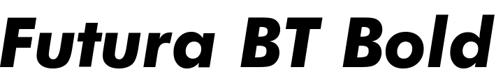 `Futura BT Bold Italic` Preview