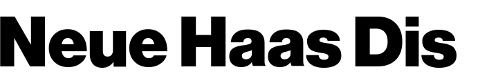 `Neue Haas Display Black` Preview