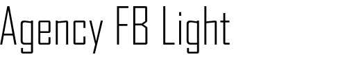 `Agency FB Light` Preview