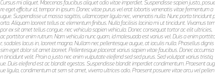 `PF Din Display Pro ExtraThin Italic` Preview