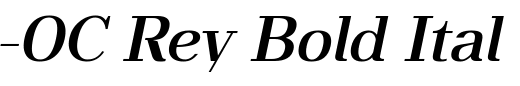 `-OC Rey Bold Italic` Preview