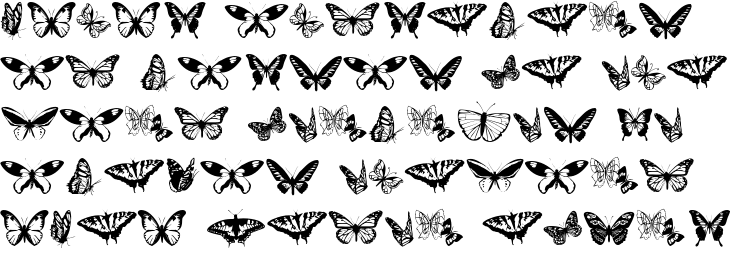 `Butterflies Regular` Preview