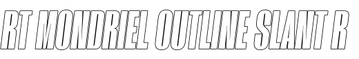 `RT Mondriel Outline Slant Regular` Preview