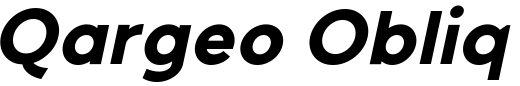 `Qargeo Oblique Bold` Preview