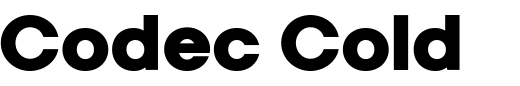 `Codec Cold Logo Bold` Preview