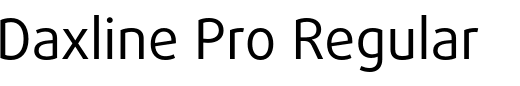 `Daxline Pro Regular` Preview