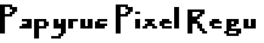 `Papyrus Pixel Regular` Preview