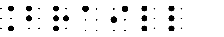 `BrailleSlo 6Dot Regular` Preview