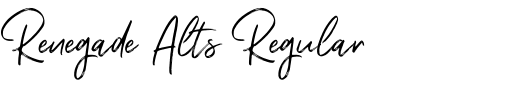 `Renegade Alts Regular` Preview