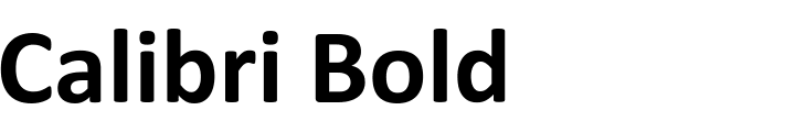 `Calibri Bold` Preview