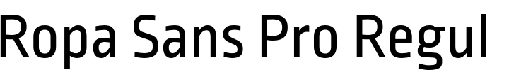 `Ropa Sans Pro Regular` Preview