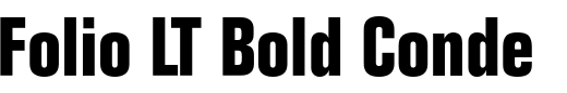 `Folio LT Bold Condensed` Preview