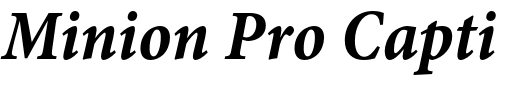 `Minion Pro Caption Condensed Bold Italic` Preview