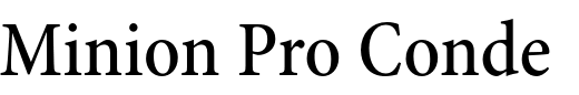 `Minion Pro Condensed Medium` Preview