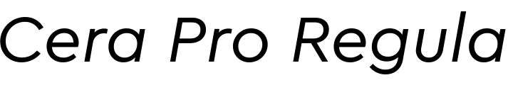 `Cera Pro Regular Italic` Preview