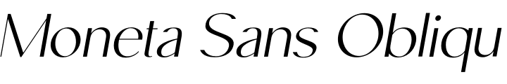 `Moneta Sans Oblique Regular` Preview