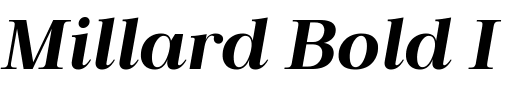 `Millard Bold Italic` Preview