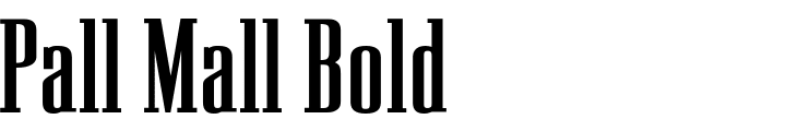 `Pall Mall Bold` Preview