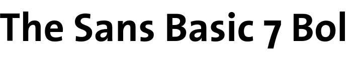 `The Sans Basic 7 Bold` Preview